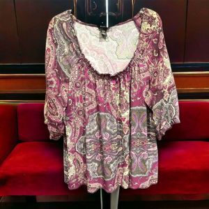 Lane Bryant Paisley Blouse 22/24!